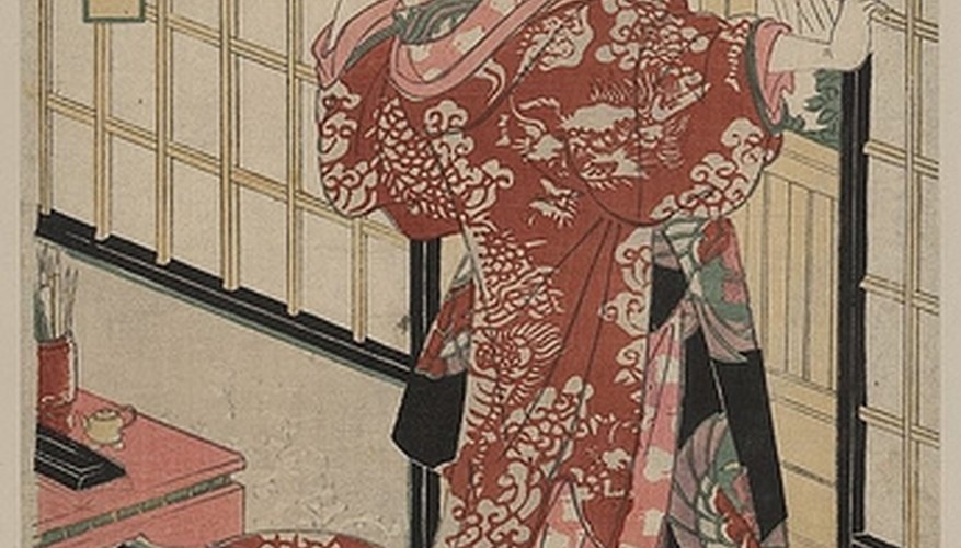 A Japanese print from the mid-18th century. A Japanese print from the mid-18th century.