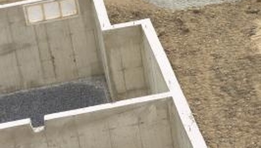 Calculating the concrete necessary for a basement requires basic math calculations. Calculating the concrete necessary for a basement requires basic math calculations.