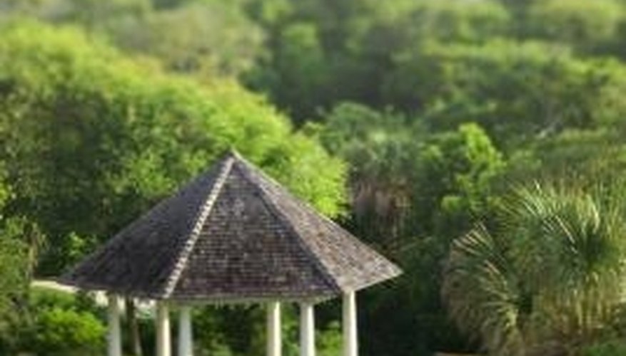 Suitable as a finished floor surface, concrete slabs form massive, sturdy gazebo bases. Suitable as a finished floor surface, concrete slabs form massive, sturdy gazebo bases.