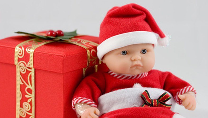 Photo Credit: christmas baby image by Sandi Chetwynd from <a href='http://www.fotolia.com'>Fotolia.com</a> Use the baby for inspiration in adding details to the baby doll