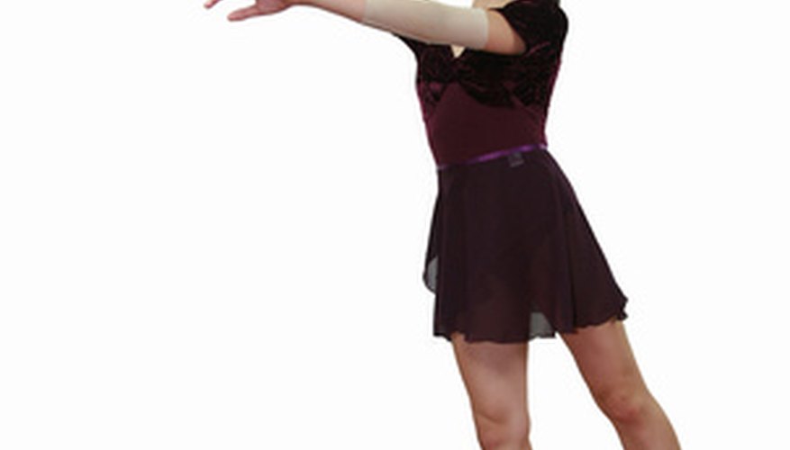 A young dancer in third arabesque tendu A young dancer in third arabesque tendu