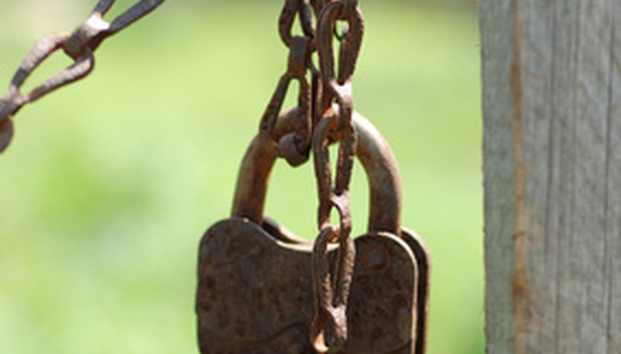 Antique padlocks are often rusty making identifying the metal easier. Antique padlocks are often rusty making identifying the metal easier.