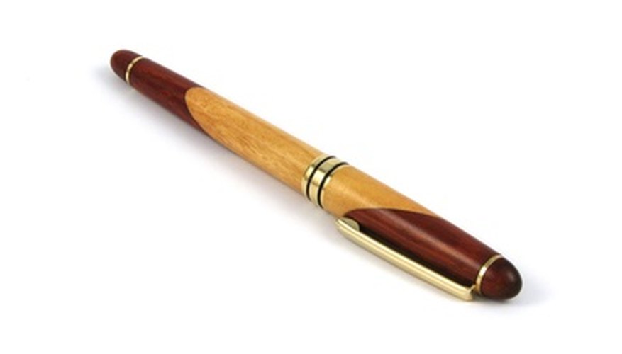 A finished wooden pen. A finished wooden pen.