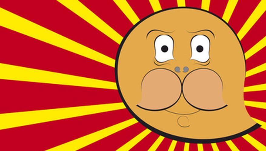 Cartoon characters with chubby cheeks are often drawn with round circles under the eyes. Cartoon characters with chubby cheeks are often drawn with round circles under the eyes.