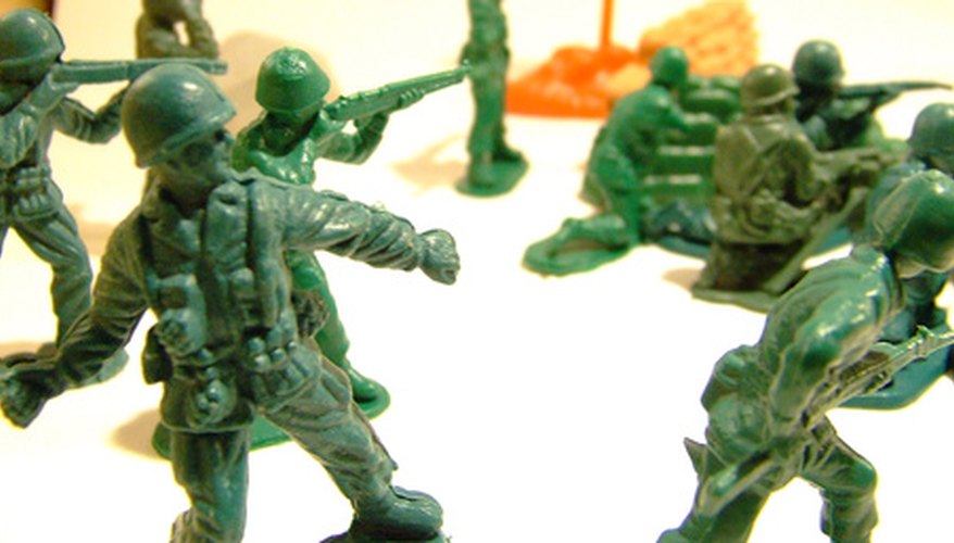 You can cast the soldiers in green plastic, or paint their faces and uniforms like traditional lead soldiers. You can cast the soldiers in green plastic, or paint their faces and uniforms like traditional lead soldiers.