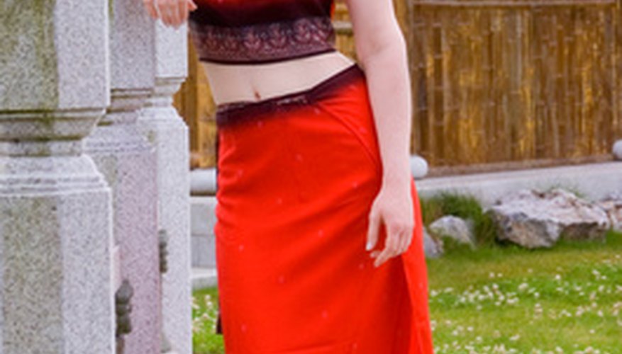 Long, straight skirts are popular for women's outfits. Long, straight skirts are popular for women's outfits.