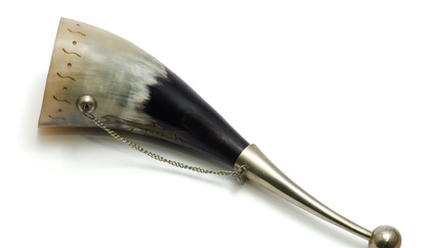 Cow horns can be made into a simple bugle. Cow horns can be made into a simple bugle.