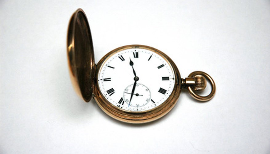 Pocket-watches may tell the hour and the date. Pocket-watches may tell the hour and the date.