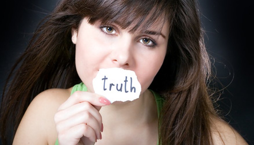 Photo Credit: truth or not truth image by Slyadnyev Oleksandr from <a href='http://www.fotolia.com'>Fotolia.com</a> Truth or Lie is a fun way to learn about other players