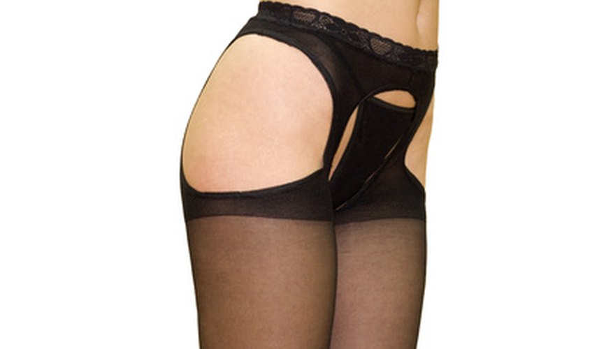 Make your own garter belt and stockings. Make your own garter belt and stockings.