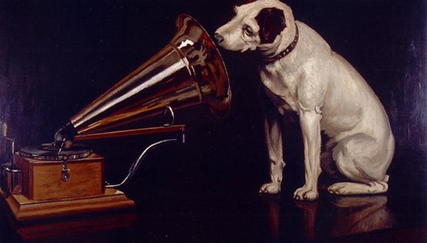 Dog with a gramophone Dog with a gramophone