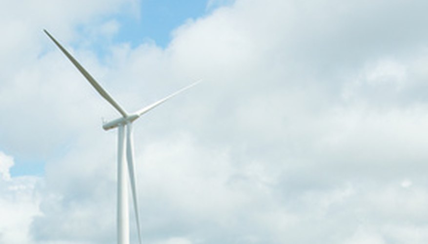 Wind turbines generate electricity when wind moves the rotors. Wind turbines generate electricity when wind moves the rotors.