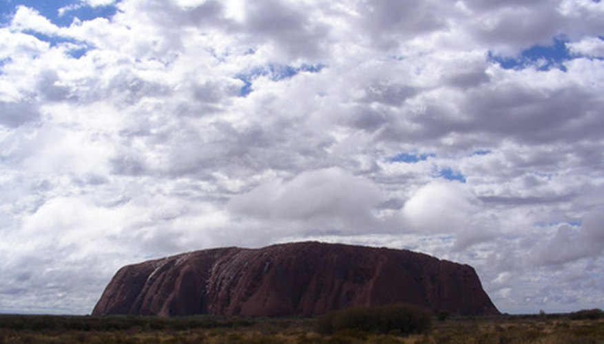 Ayers Rock is the Great Sandy Desert's most recognizable landmark. Ayers Rock is the Great Sandy Desert's most recognizable landmark.