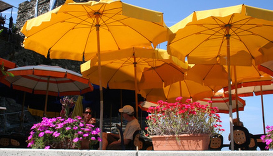 Market umbrellas add perfect shade for patios and yards. Market umbrellas add perfect shade for patios and yards.