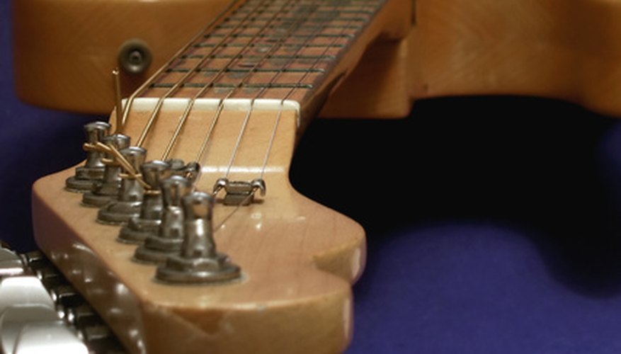 Guitars with locking tuners are easy to string up. Guitars with locking tuners are easy to string up.