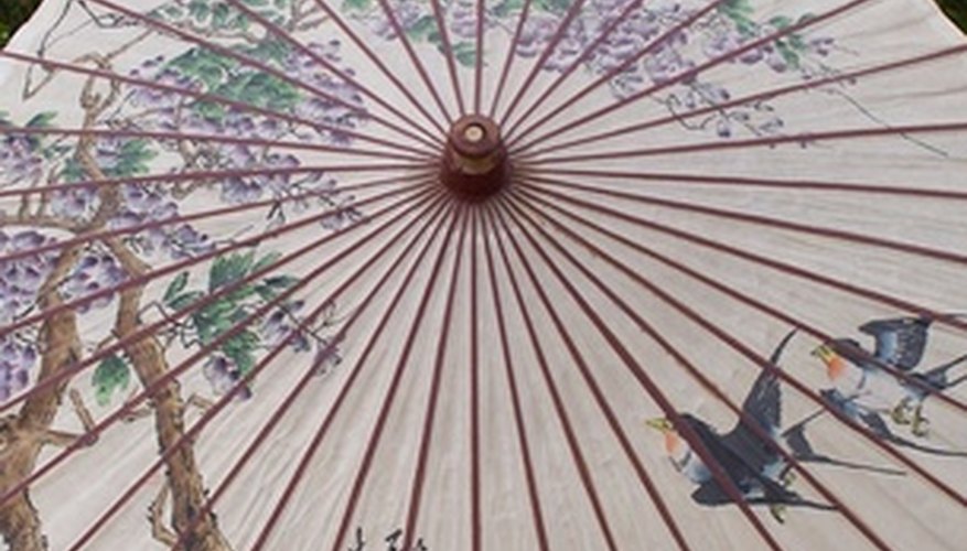Decorative umbrellas offer grace and elegance. Decorative umbrellas offer grace and elegance.