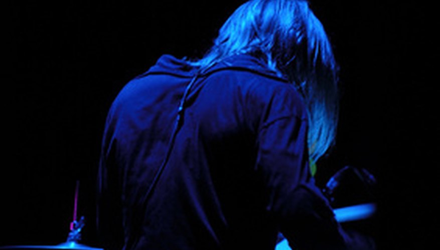 A drummer can adjust his base drum pedal for optimum use. A drummer can adjust his base drum pedal for optimum use.