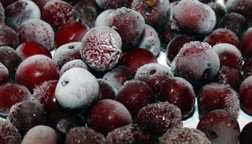 Cherries that are cryogenically frozen with CO2 retain color and fresh taste. Cherries that are cryogenically frozen with CO2 retain color and fresh taste.