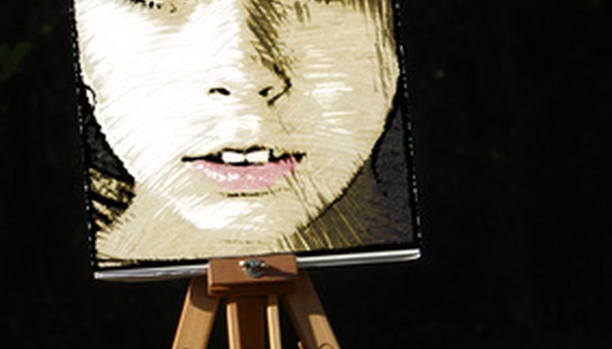 Painting a portrait requires mixing various different colors. Painting a portrait requires mixing various different colors.