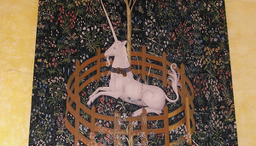A famous antique tapestry: the Unicorn Tapestry. A famous antique tapestry: the Unicorn Tapestry.