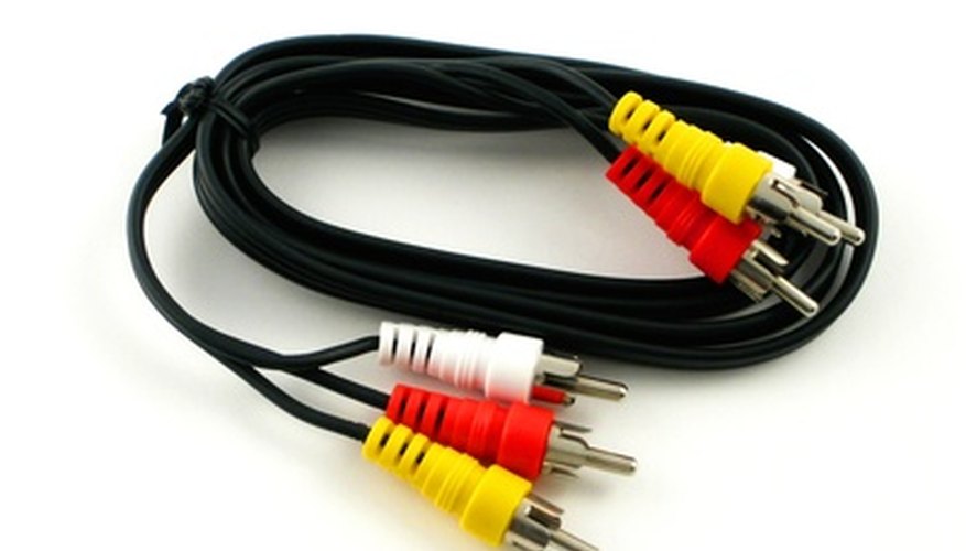 Photo Credit: audio cables image by Albert Lozano from <a href='http://www.fotolia.com'>Fotolia.com</a> Some common composite cables.