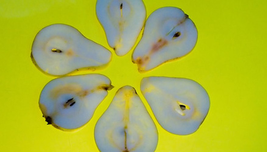 Pear slices. Pear slices.