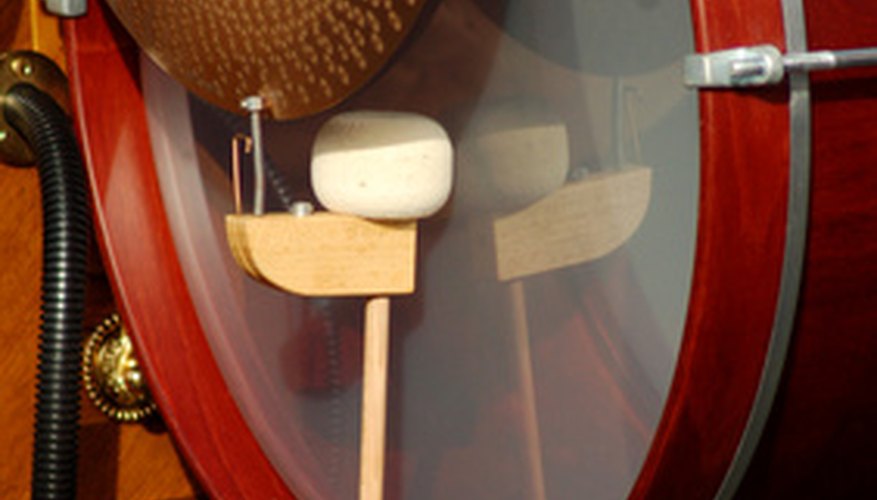 A bass drum and pedal A bass drum and pedal