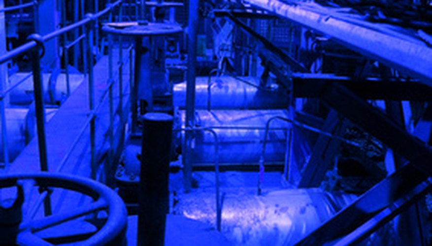 Pipeline flows are monitored in an industrial facility. Pipeline flows are monitored in an industrial facility.