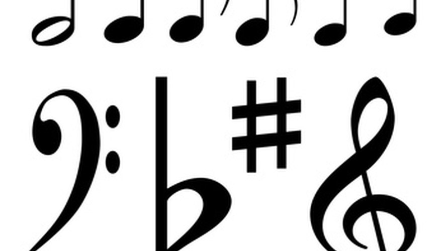 Photo Credit: music icon set image by giovanni cardinali from <a href='http://www.fotolia.com'>Fotolia.com</a> In addition to the key signature at the beginning of the staff, sometimes sharps and flats are written next to individual notes.