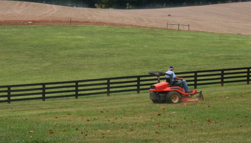 A large mower with a high horsepower works well if you have a lot of open lawn to mow. A large mower with a high horsepower works well if you have a lot of open lawn to mow.