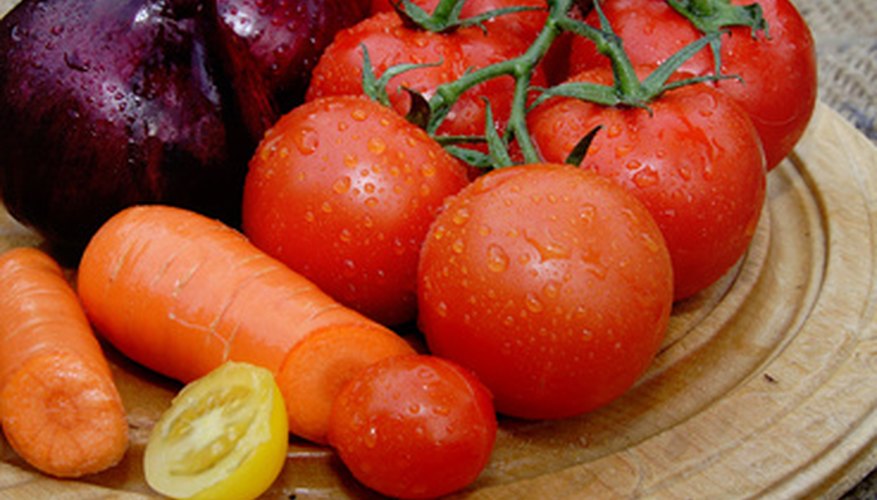 Although a fruit, tomatoes are grown and used as vegetables. Although a fruit, tomatoes are grown and used as vegetables.