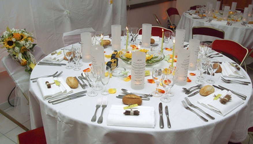 Individual candles surround a lighted floral centerpiece. Individual candles surround a lighted floral centerpiece.
