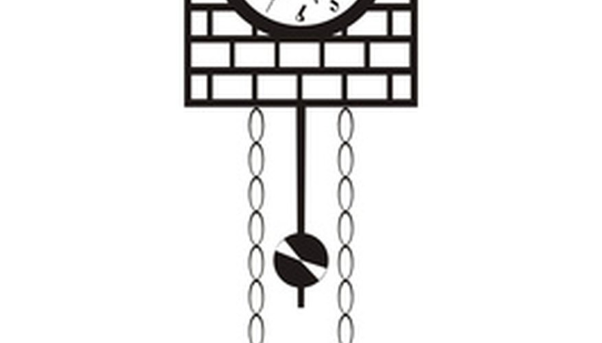Illustration of typical cuckoo clock Illustration of typical cuckoo clock