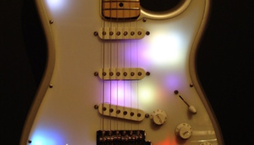 The Fender Stratocaster has one volume and two tone knobs. The Fender Stratocaster has one volume and two tone knobs.