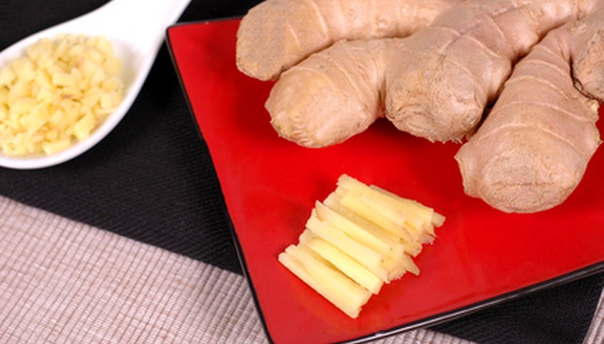 Ginger is used as a spice in cooking. Ginger is used as a spice in cooking.