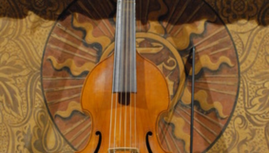 Photo Credit: viola image by Renato Francia from <a href='http://www.fotolia.com'>Fotolia.com</a> The viola da gamba is not played in modern orchestras.