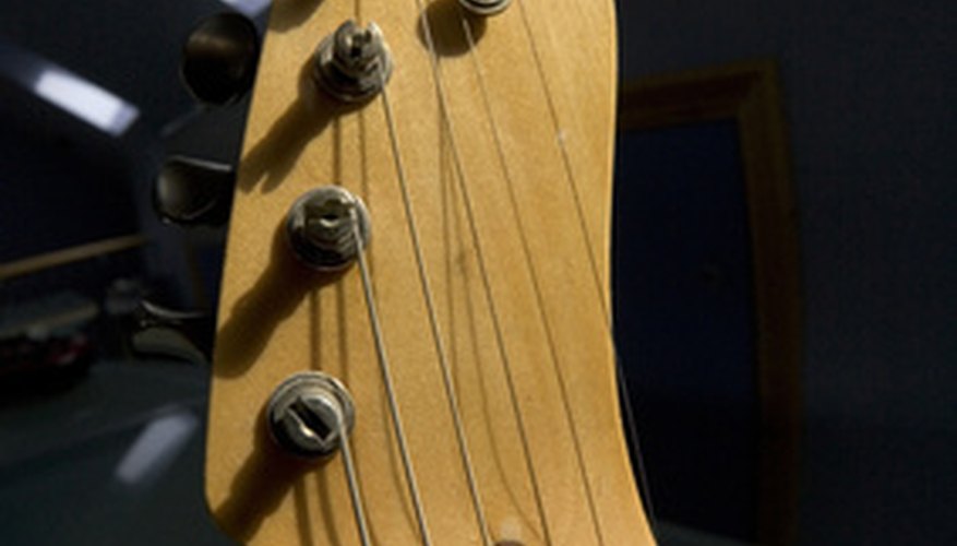 A guitar's make and model are usually found on the head. A guitar's make and model are usually found on the head.