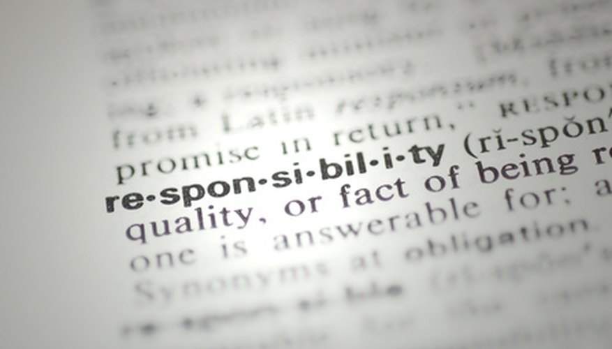 Teaching the meaning of responsibility is essential to childhood development. Teaching the meaning of responsibility is essential to childhood development.