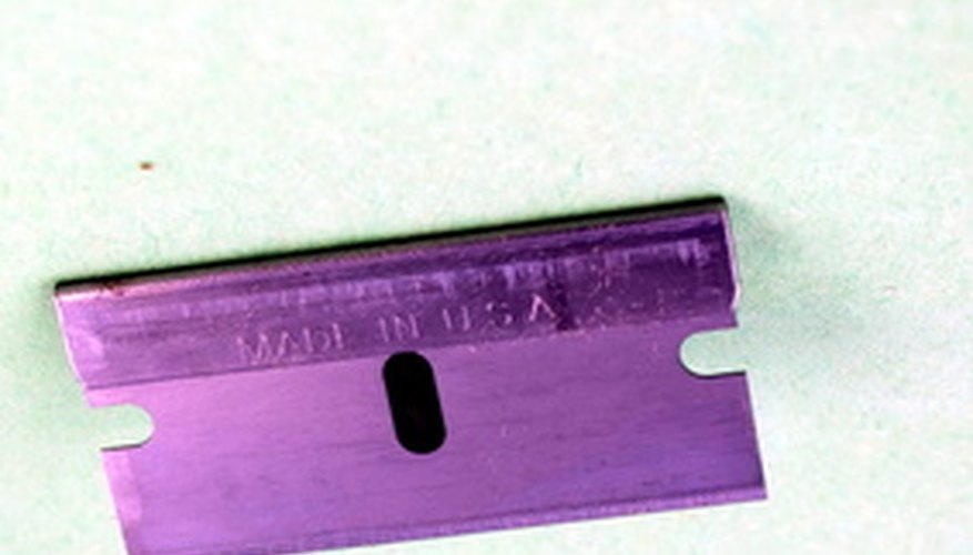 A blued razor blade is part of the detector in a foxhole radio. A blued razor blade is part of the detector in a foxhole radio.