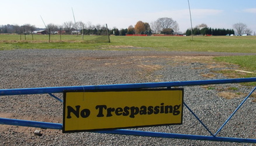 Driveways clearly become a no trespassing zone by posting appropriate signage. Driveways clearly become a no trespassing zone by posting appropriate signage.
