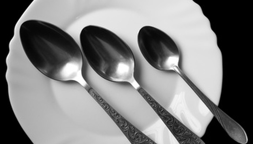 Sterling flatware includes silver spoons. Sterling flatware includes silver spoons.
