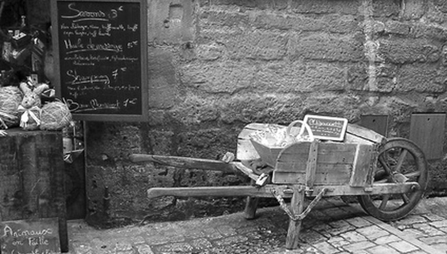 A simple wooden wheelbarrow design A simple wooden wheelbarrow design