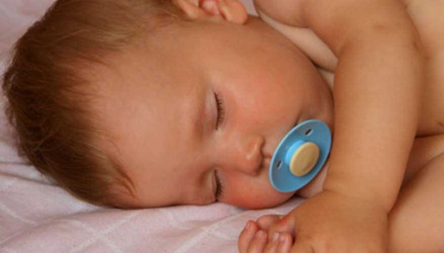 A pacifier or teether may help a teething baby fall asleep. A pacifier or teether may help a teething baby fall asleep.