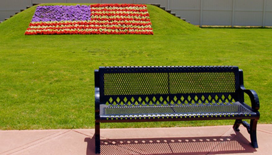 U.S. flag in flowers U.S. flag in flowers