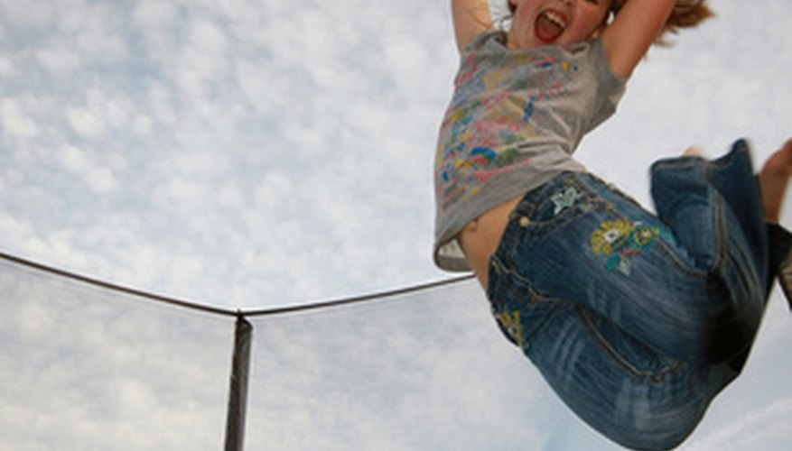 Learn how to set up a trampoline safety enclosure. Learn how to set up a trampoline safety enclosure.