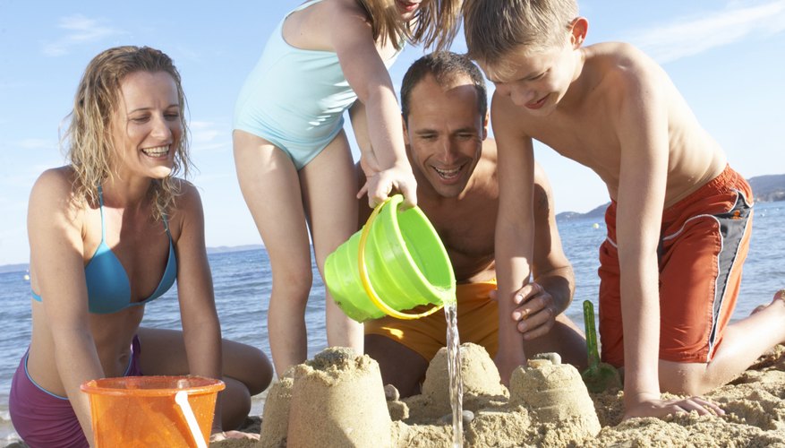 Make a sandcastle on your family trip to a Michigan beach. Make a sandcastle on your family trip to a Michigan beach.