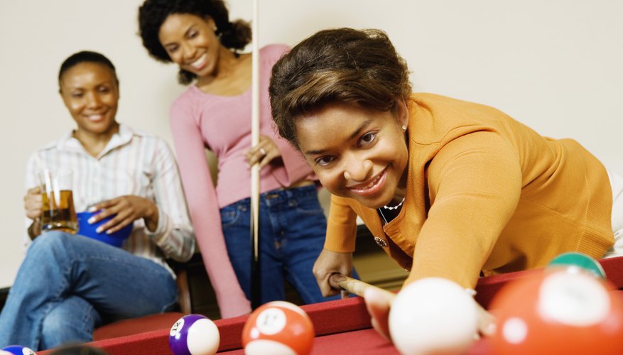 Pool can be enjoyed at home, in bars or in pool halls. Pool can be enjoyed at home, in bars or in pool halls.