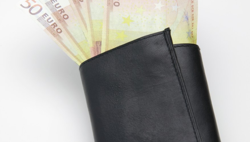 A tri-fold wallet fits comfortably in your pocket. A tri-fold wallet fits comfortably in your pocket.