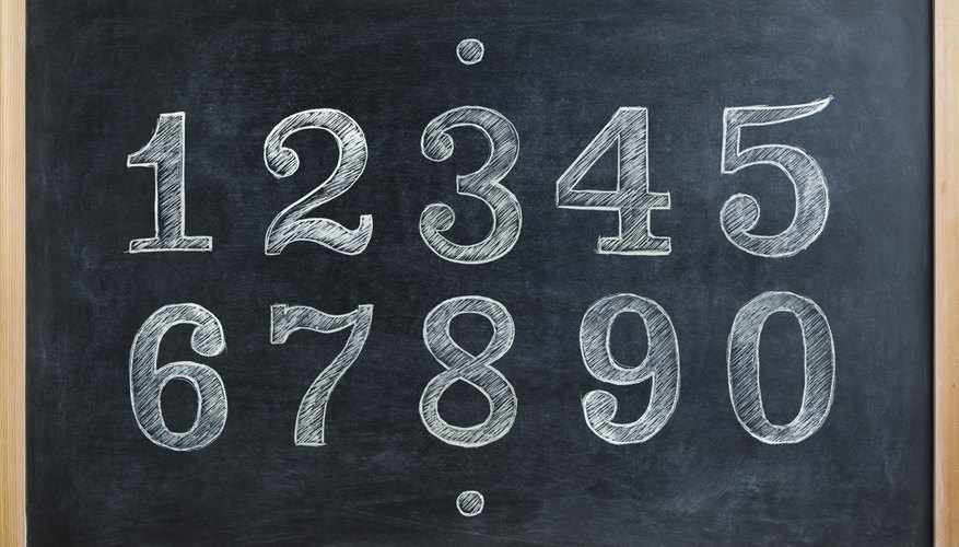 Ten digits written on a chalkboard Ten digits written on a chalkboard