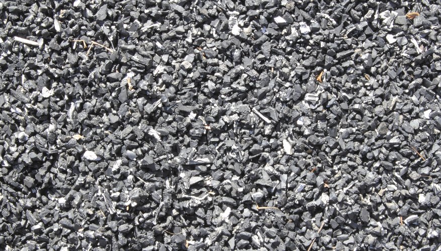 Close-up of rubber mulch Close-up of rubber mulch